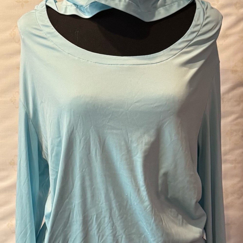 Blue Relaxed Long Sleeve Hoodie
